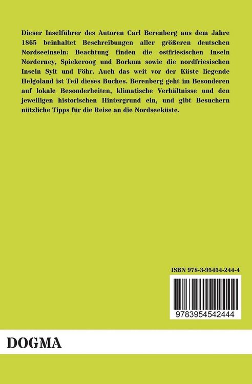 Produktbild: Die Nordseeinseln an der deutschen K&uuml;ste nebst ihren See-Badeanstalten