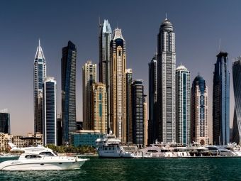 Produktbild: CALVENDO Puzzle Dubai Marina - Blick vom Meer 1000 Teile Puzzle quer | 1000 Teile Lege-Gr&ouml;&szlig;e 64 &times; 48 cm Foto-Puzzle f&uuml;r gl&uuml;ckliche Stunden