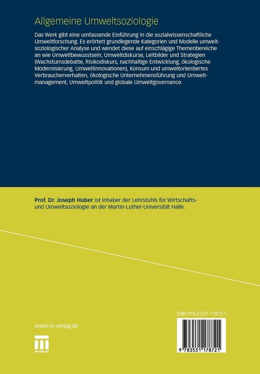 Produktbild: Allgemeine Umweltsoziologie