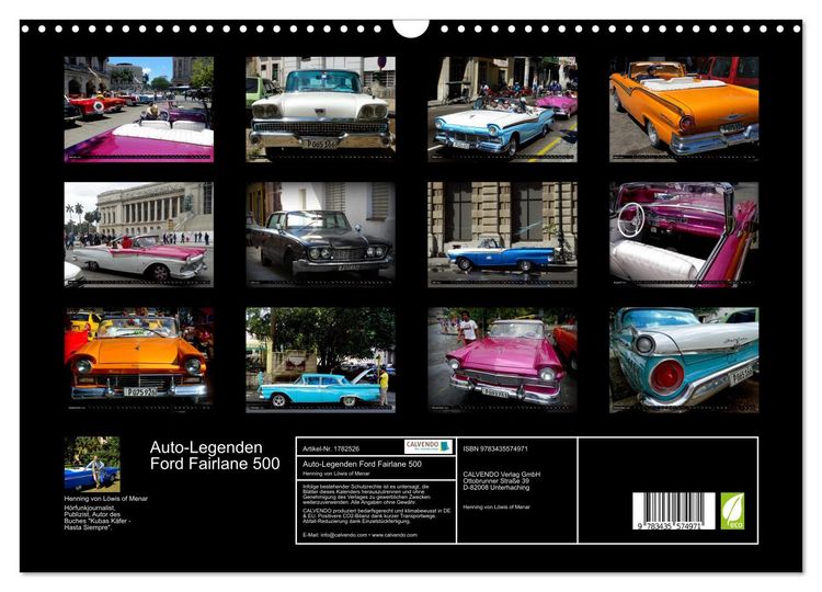 Produktbild: Auto-Legenden Ford Fairlane 500 (Wandkalender 2025 DIN A3 quer), CALVENDO Monatskalender
