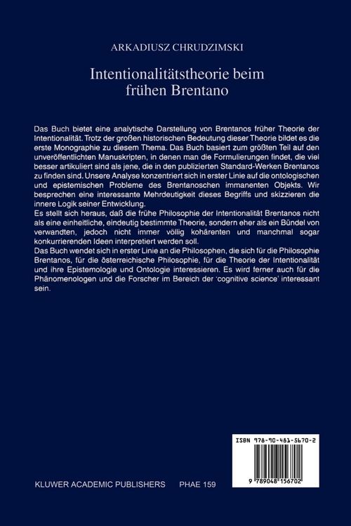 Produktbild: Intentionalit&auml;tstheorie beim fr&uuml;hen Brentano
