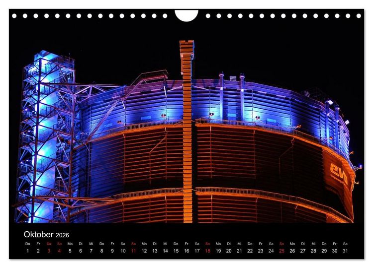 Produktbild: Gute Nacht - Ruhrgebiet! (Wandkalender 2026 DIN A4 quer), CALVENDO Monatskalender