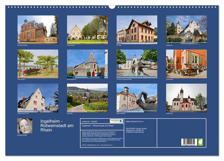 Produktbild: Ingelheim - Rotweinstadt am Rhein (Wandkalender 2026 DIN A2 quer), CALVENDO Monatskalender