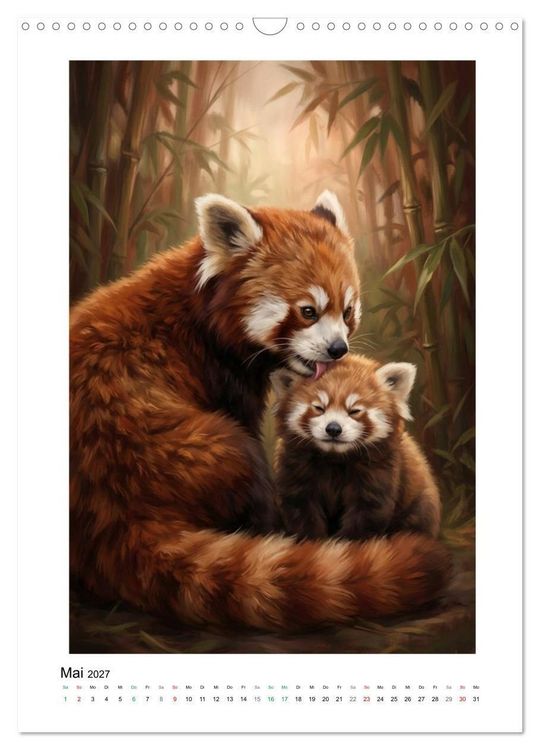 Produktbild: Rote Pandas &ndash; Pure Lebensfreude auf leisen Sohlen (Wandkalender 2027 DIN A3 hoch), CALVENDO Monatskalender