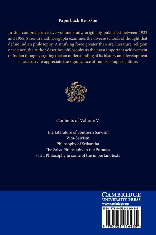 Produktbild: A History of Indian Philosophy