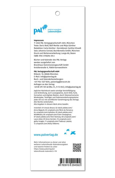 Produktbild: Der Lebensfreude-Lesezeichenkalender 2027