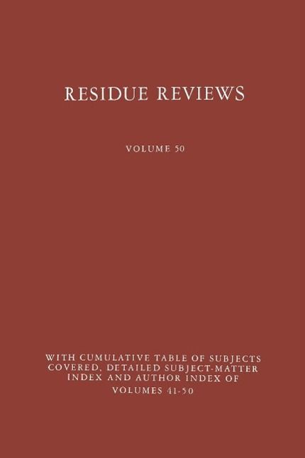 Produktbild: Residue Reviews