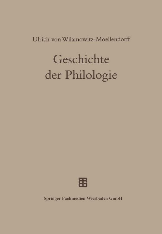Produktbild: Geschichte der Philologie