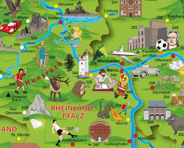 Produktbild: Illustrierte Deutschlandkarte