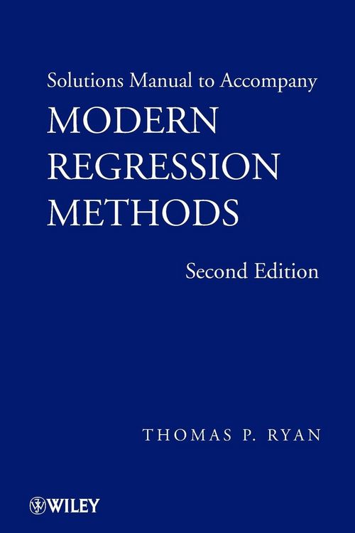 Produktbild: Solutions Manual to Accompany Modern Regression Methods, 2e