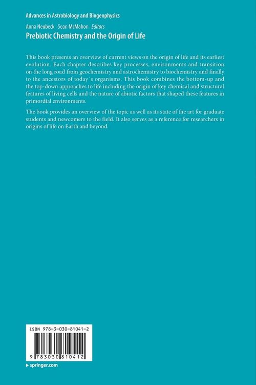 Produktbild: Prebiotic Chemistry and the Origin of Life