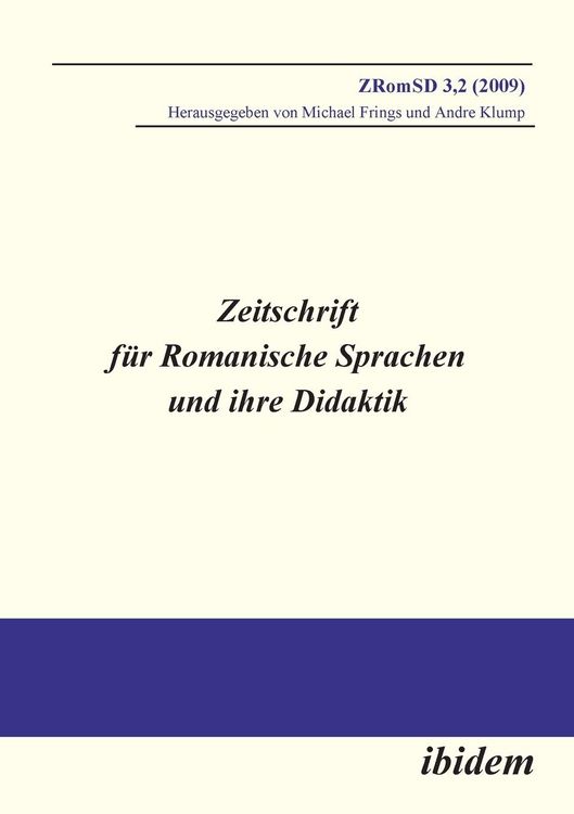 Produktbild: Zeitschrift f&uuml;r Romanische Sprachen und ihre Didaktik. Heft