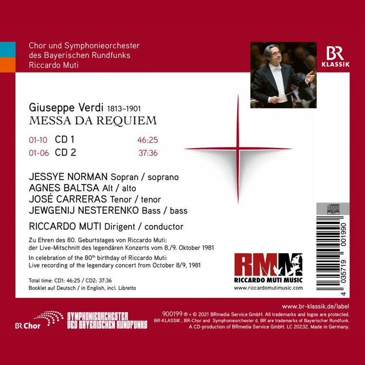 Produktbild: Norman/Muti/BR Chor und SO: Messa da Requiem