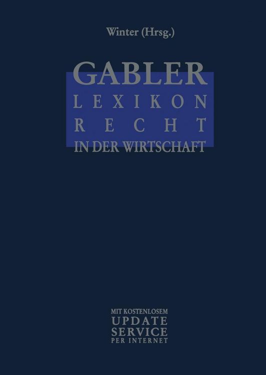 Produktbild: Gabler Lexikon Recht in der Wirtschaft