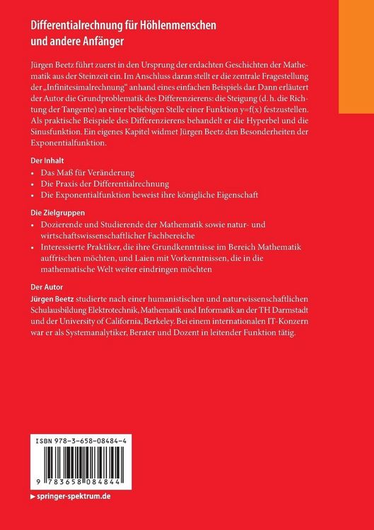 Produktbild: Differentialrechnung f&uuml;r H&ouml;hlenmenschen und andere Anf&auml;nger