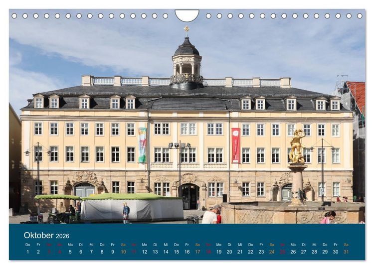 Produktbild: Th&uuml;ringen, unterwegs in Weimar, Erfurt und Eisenach (Wandkalender 2026 DIN A4 quer), CALVENDO Monatskalender
