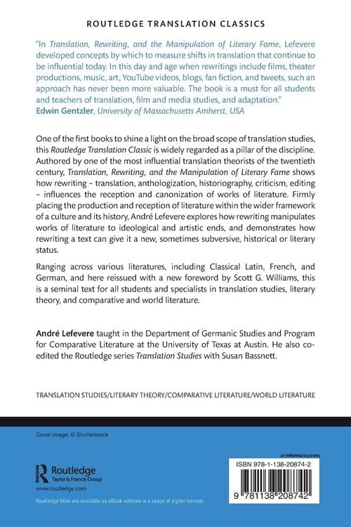 Produktbild: Translation, Rewriting, and the Manipulation of Literary Fame