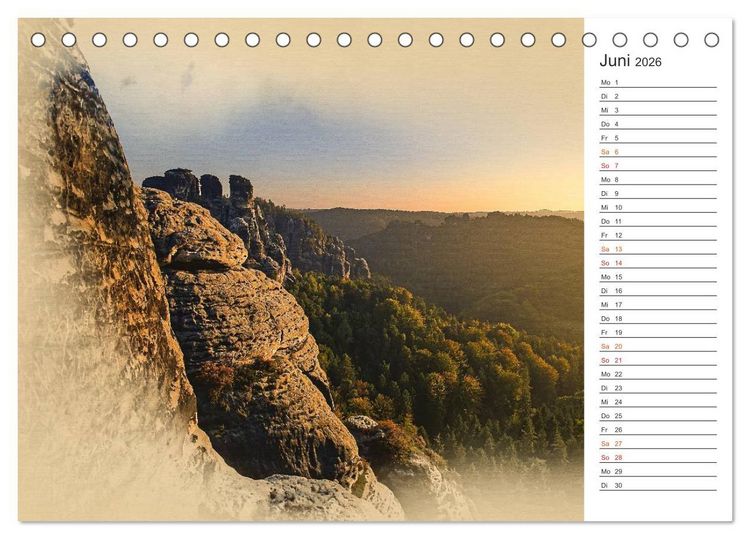 Produktbild: Traumhafte S&auml;chsische Schweiz (Tischkalender 2026 DIN A5 quer), CALVENDO Monatskalender