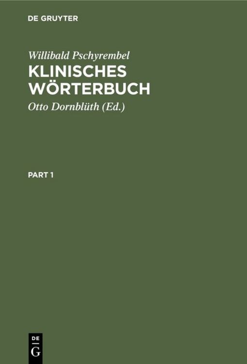 Produktbild: Klinisches W&ouml;rterbuch