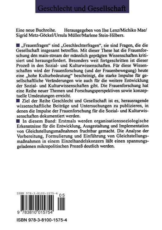 Produktbild: Geschlecht und Mikropolitik