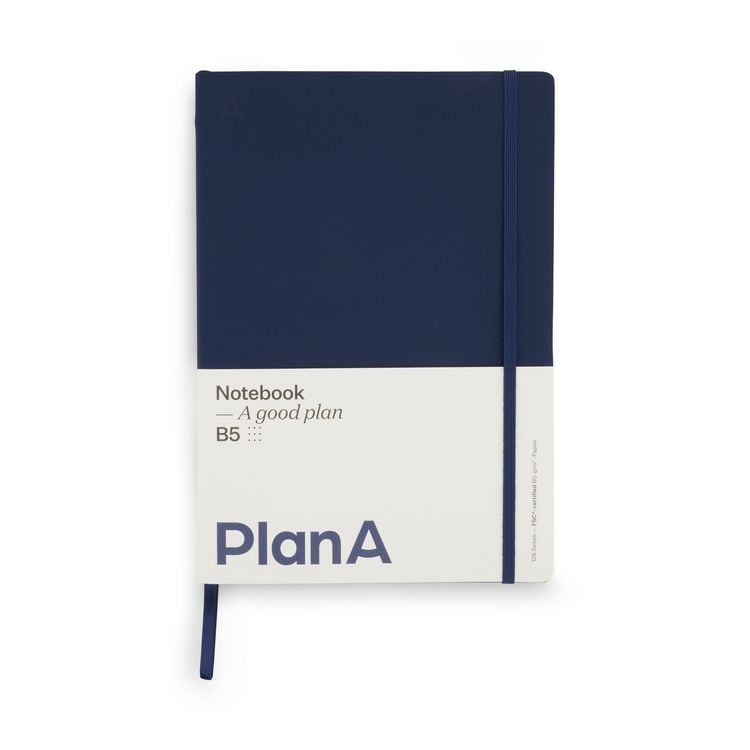 Produktbild: Notizbuch B5 Softcover Navy Blue Punktiert, 128 Seiten