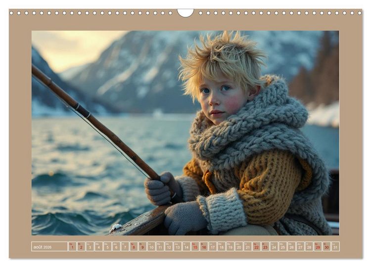 Produktbild: Petits Vikings (Calendrier mural 2026 DIN A3 vertical), CALVENDO calendrier mensuel