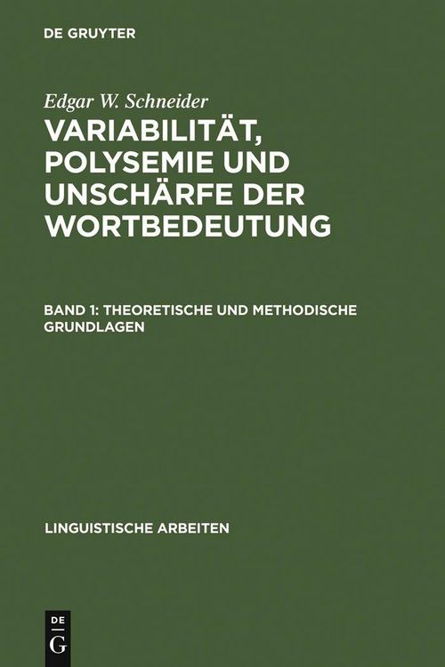 Produktbild: Variabilit&auml;t, Polysemie und Unsch&auml;rfe der Wortbedeutung