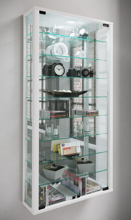 Produktbild: Wandvitrine Glasvitrine Vitrosa Maxi Spiegel