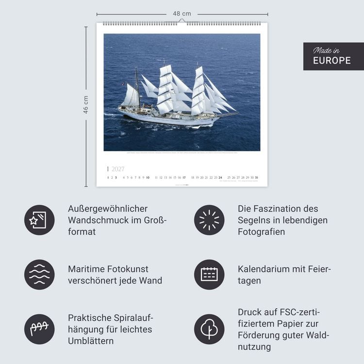 Produktbild: Tall Ships Kalender 2027