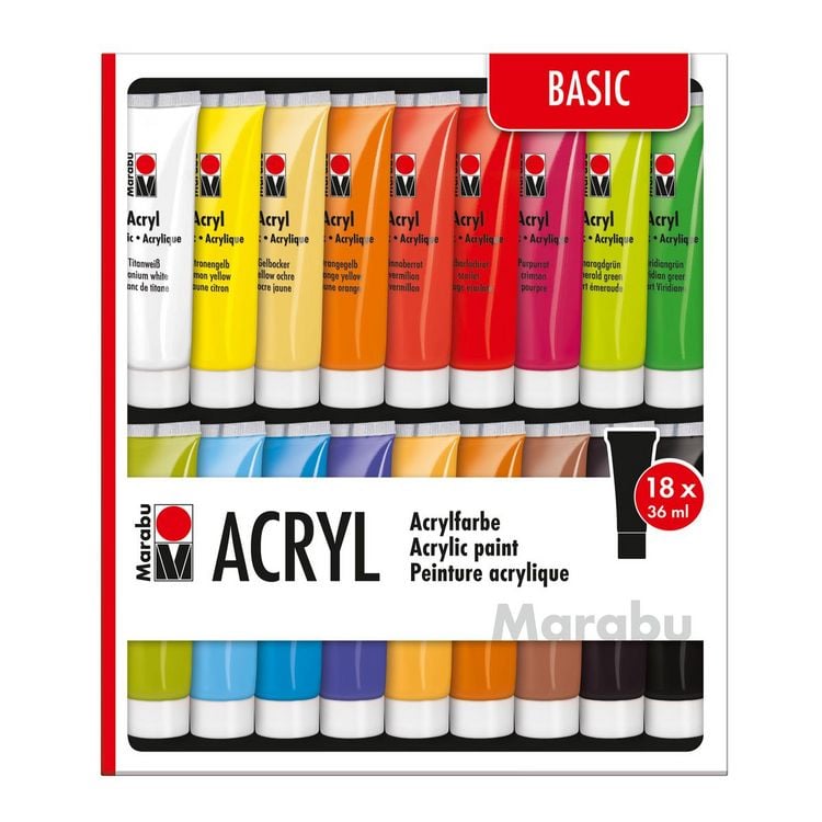 Produktbild: Marabu Acrylfarben Set 18x36ml