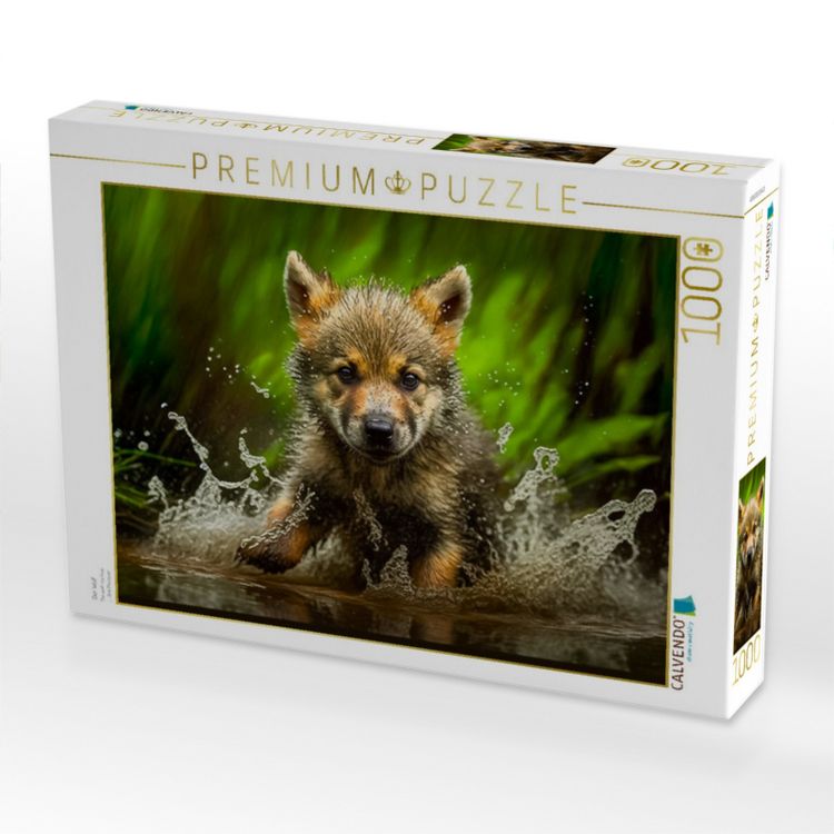 Produktbild: CALVENDO Puzzle Der Wolf | 1000 Teile Lege-Gr&ouml;&szlig;e 64x48cm Foto-Puzzle f&uuml;r gl&uuml;ckliche Stunden