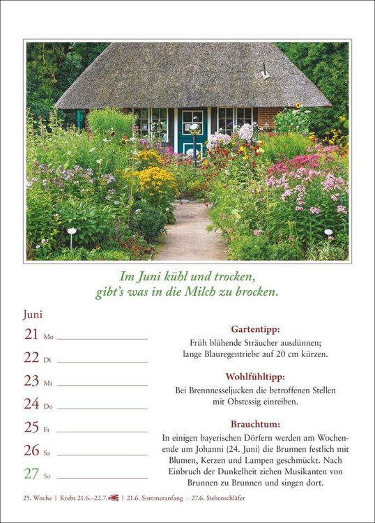 Produktbild: Bauernweisheiten Wochenkalender 2027 - Bauernregeln, Brauchtum, Gartentipps, Haushaltstipps