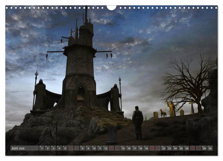 Produktbild: Helden, Drachen und Magie (Wandkalender 2026 DIN A3 quer), CALVENDO Monatskalender