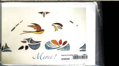 Produktbild: Merci ! pack de 10 cartes oiseau