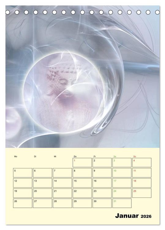 Produktbild: Buddhismus (Tischkalender 2026 DIN A5 hoch), CALVENDO Monatskalender