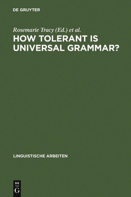 Produktbild: How tolerant is universal grammar?