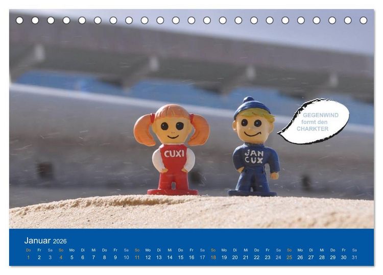 Produktbild: An der Waterkant mit Jan Cux und Cuxi (Tischkalender 2026 DIN A5 quer), CALVENDO Monatskalender