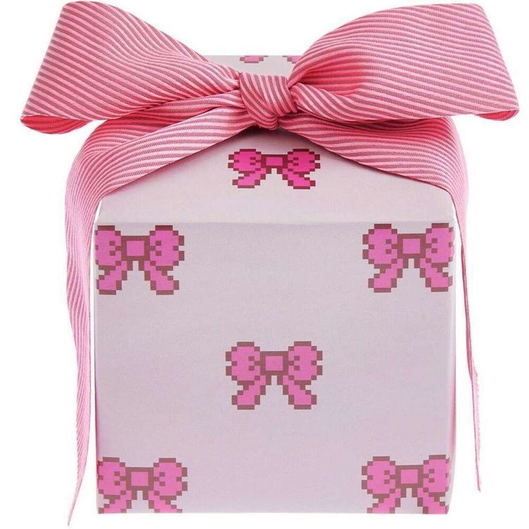 Produktbild: Geschenkpapier Pixel Schleifen, Rosa,