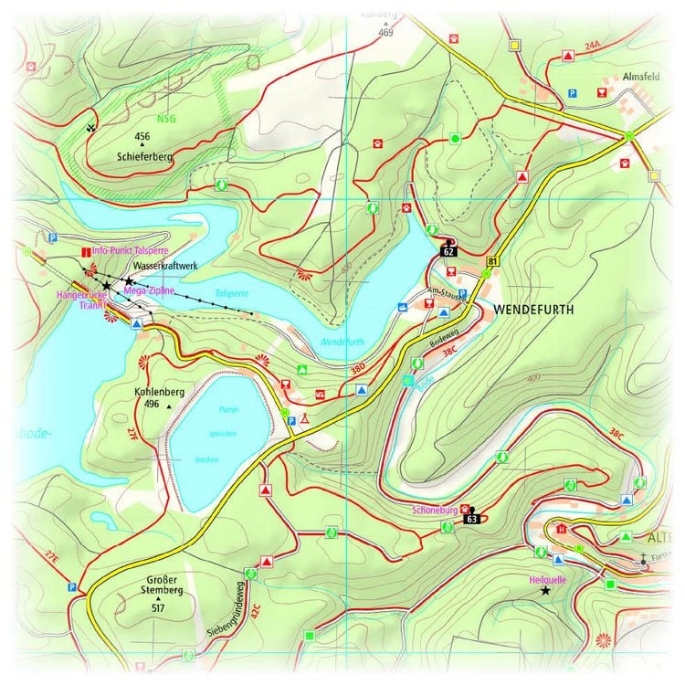Produktbild: Publicpress Wanderkarte Thale, Bodetal und Umgebung 1:25.000