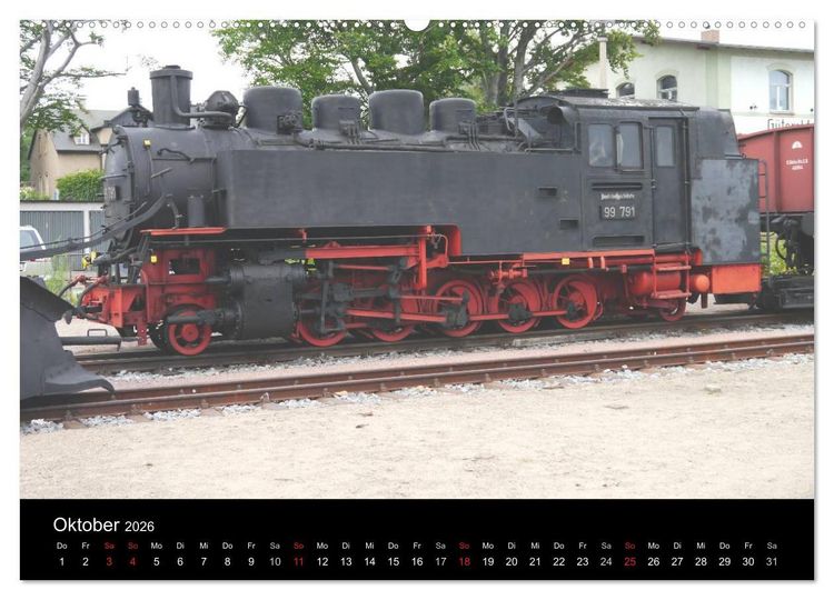 Produktbild: S&auml;chsische Dampfeisenbahnen 2026 (hochwertiger Premium Wandkalender 2026 DIN A2 quer), Kunstdruck in Hochglanz