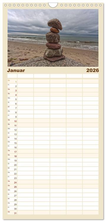 Produktbild: Familienplaner 2026 - Traumhaftes R&uuml;gen mit 5 Spalten (Wandkalender, 21 x 45 cm) CALVENDO