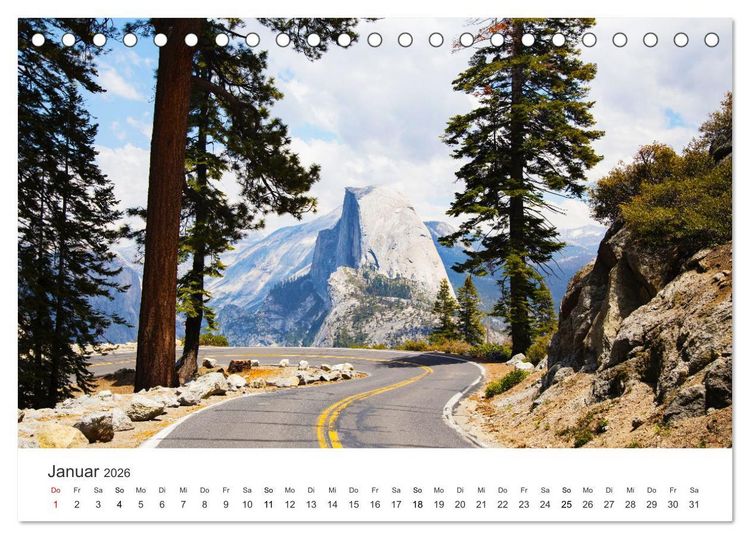 Produktbild: Yosemite - Einzigartige Naturspektakel (Tischkalender 2026 DIN A5 quer), CALVENDO Monatskalender