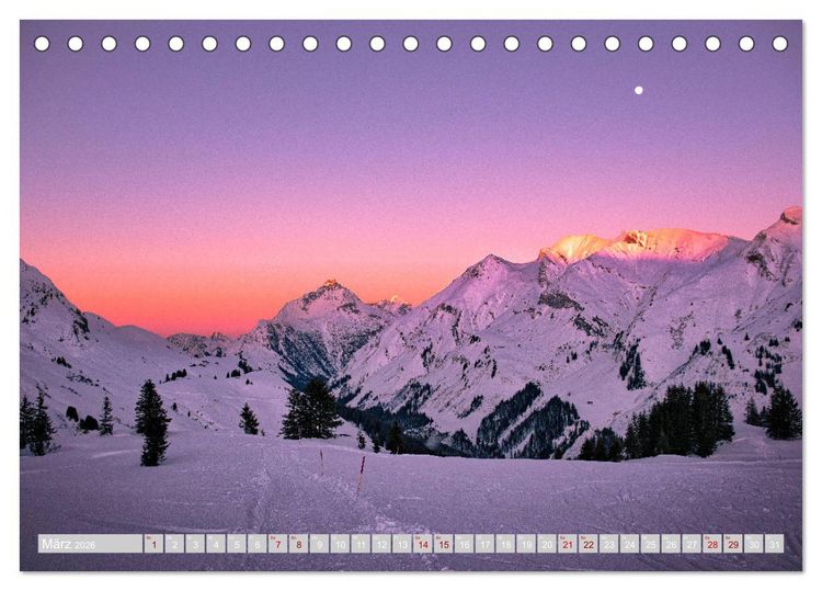 Produktbild: Arlberg - magic of winter (Tischkalender 2026 DIN A5 quer), CALVENDO Monatskalender