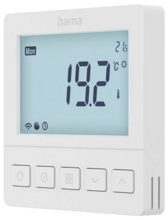 Produktbild: Hama Smartes Fu&szlig;bodenheizungs-Thermostat, Unterputz, per App/Sprache steuern Fu&szlig;bodenheizungssteuerung