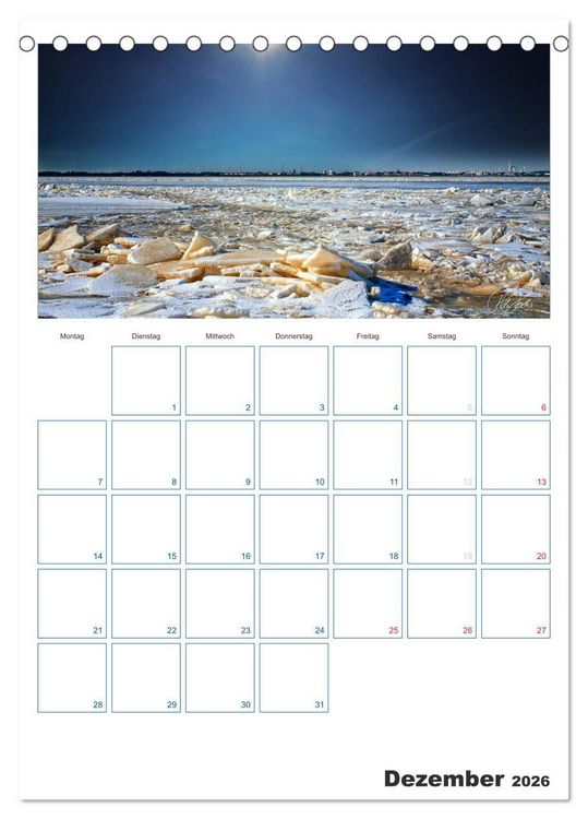 Produktbild: Friesland - Nordseebad Dangast (Tischkalender 2026 DIN A5 hoch), CALVENDO Monatskalender