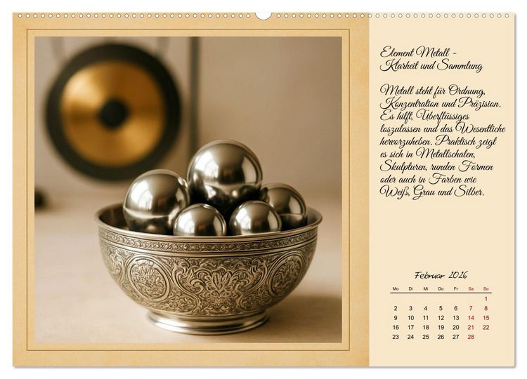 Produktbild: Feng Shui - Symbole f&uuml;r die Harmonie des Qi (Wandkalender 2026 DIN A2 quer), CALVENDO Monatskalender