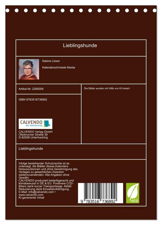 Produktbild: Lieblingshunde (Tischkalender 2026 DIN A5 hoch), CALVENDO Monatskalender
