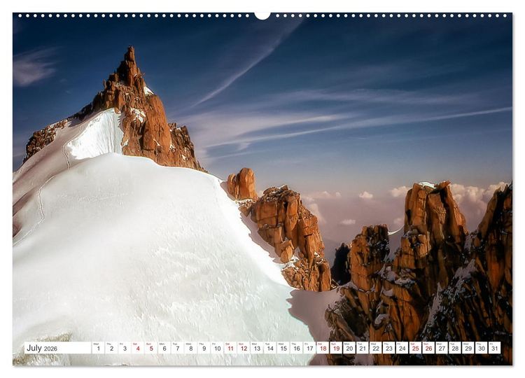 Produktbild: A trip to the roof of Europe. The Mont-Blanc massiv (High Quality Premium Wall Calendar 2026 DIN A2 landscape),CALVENDO 12 Month Wall Calendar