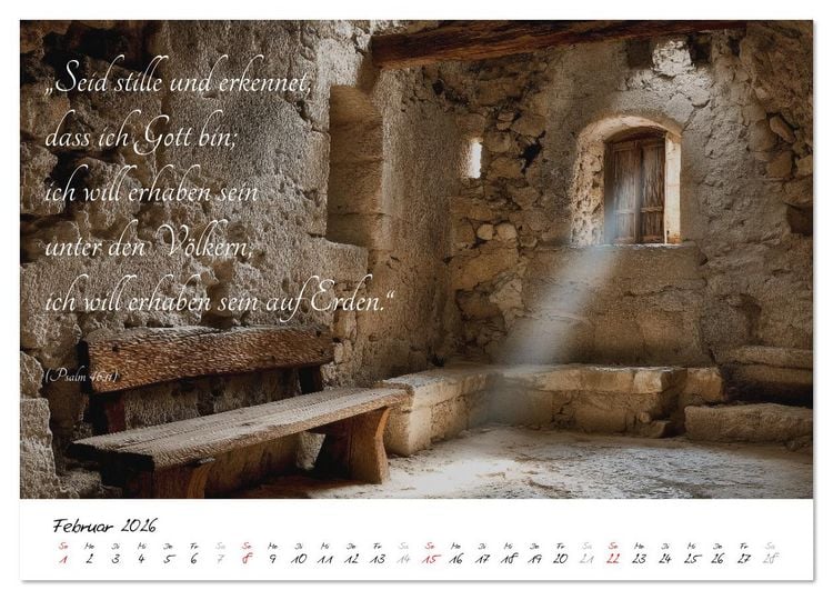 Produktbild: Christlicher Kalender mit Bibelzitaten und spirituellen Bildern (hochwertiger Premium Wandkalender 2026 DIN A2 quer), Kunstdruck in Hochglanz