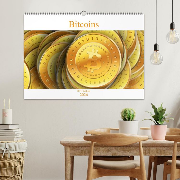 Produktbild: Bitcoins (Wandkalender 2026 DIN A2 quer), CALVENDO Monatskalender
